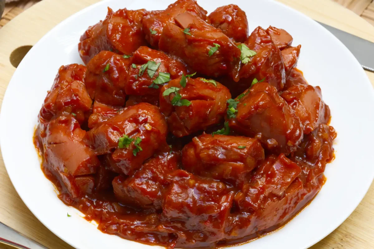 Salchichas a la Coca-Cola en salsa